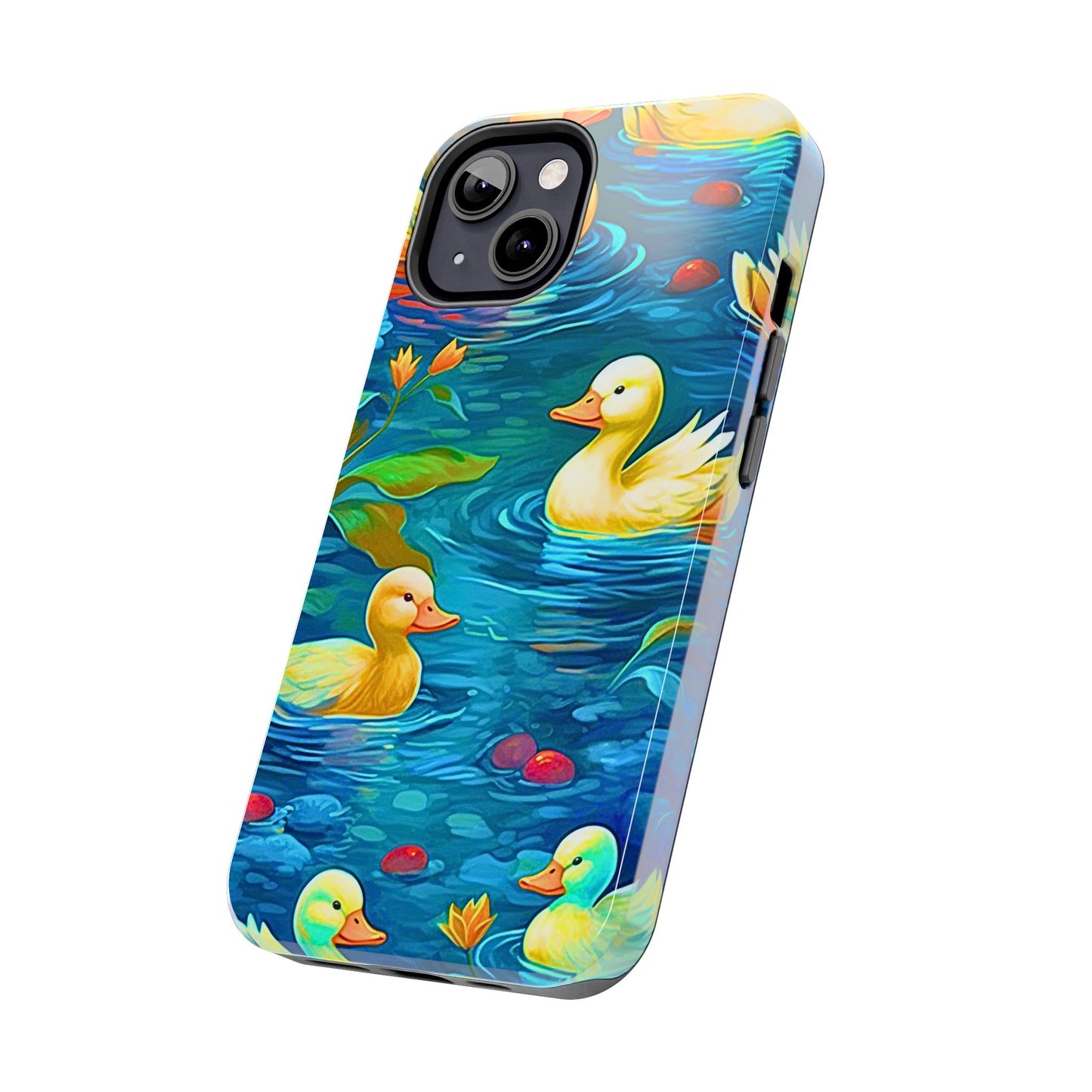 Ducks in the Pond Pattern Style Tough Phone Case | Animals