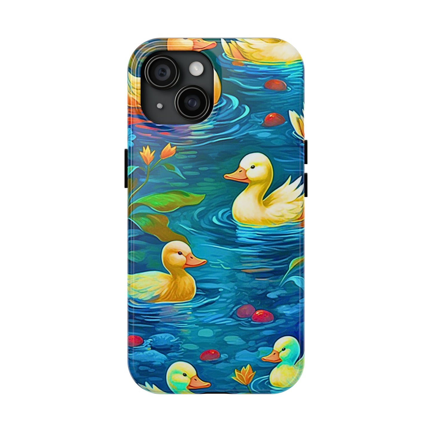 Ducks in the Pond Pattern Style Tough Phone Case | Animals