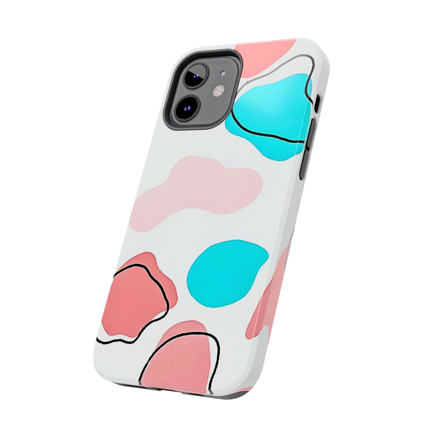 Abstract Shapes Preppy Pastel Style (Version 1) Tough Phone Case | Aesthetic