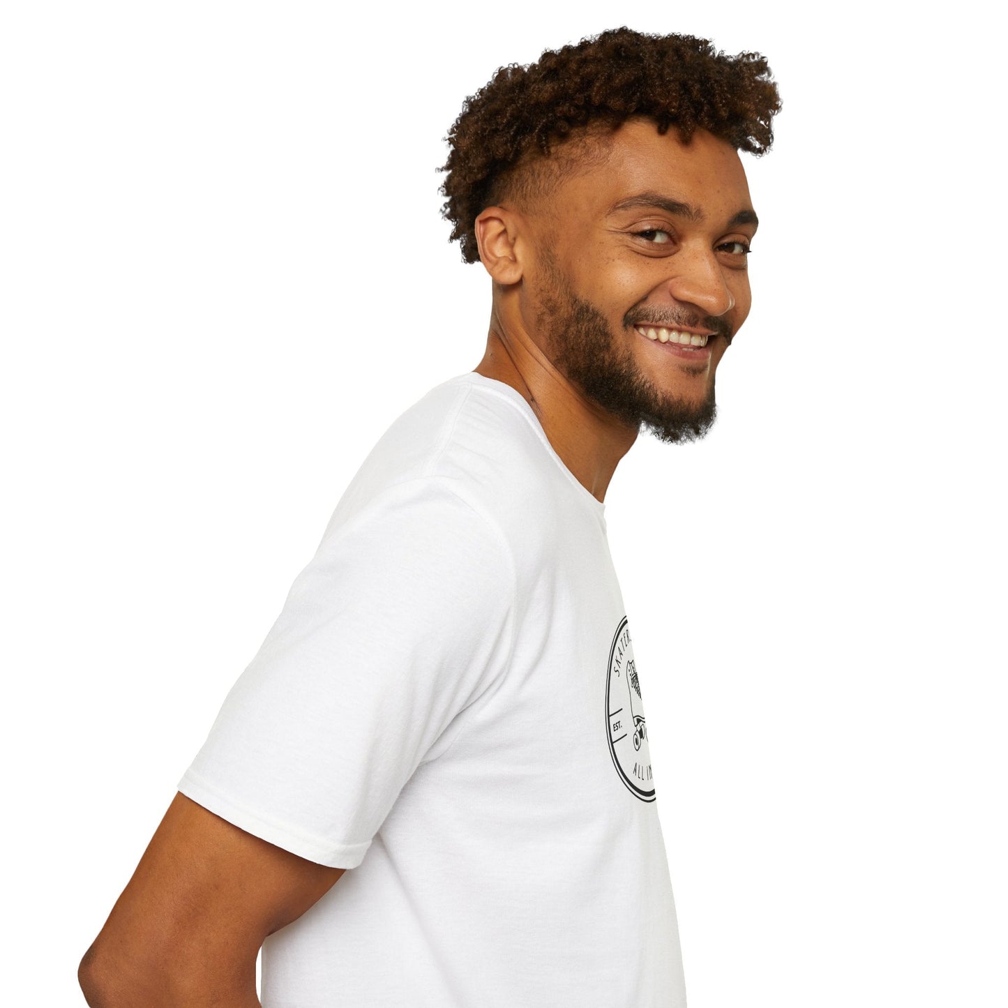 Round White Skaters Club Unisex T-Shirt