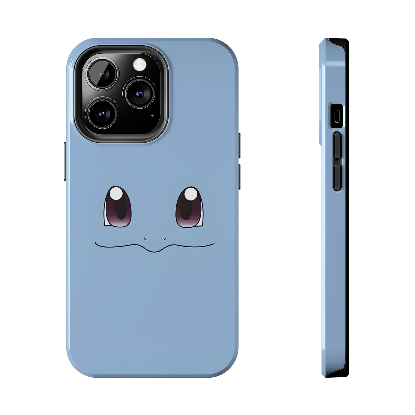 Blue Turtle Simple Blue Smile Tough Phone Case | Anime