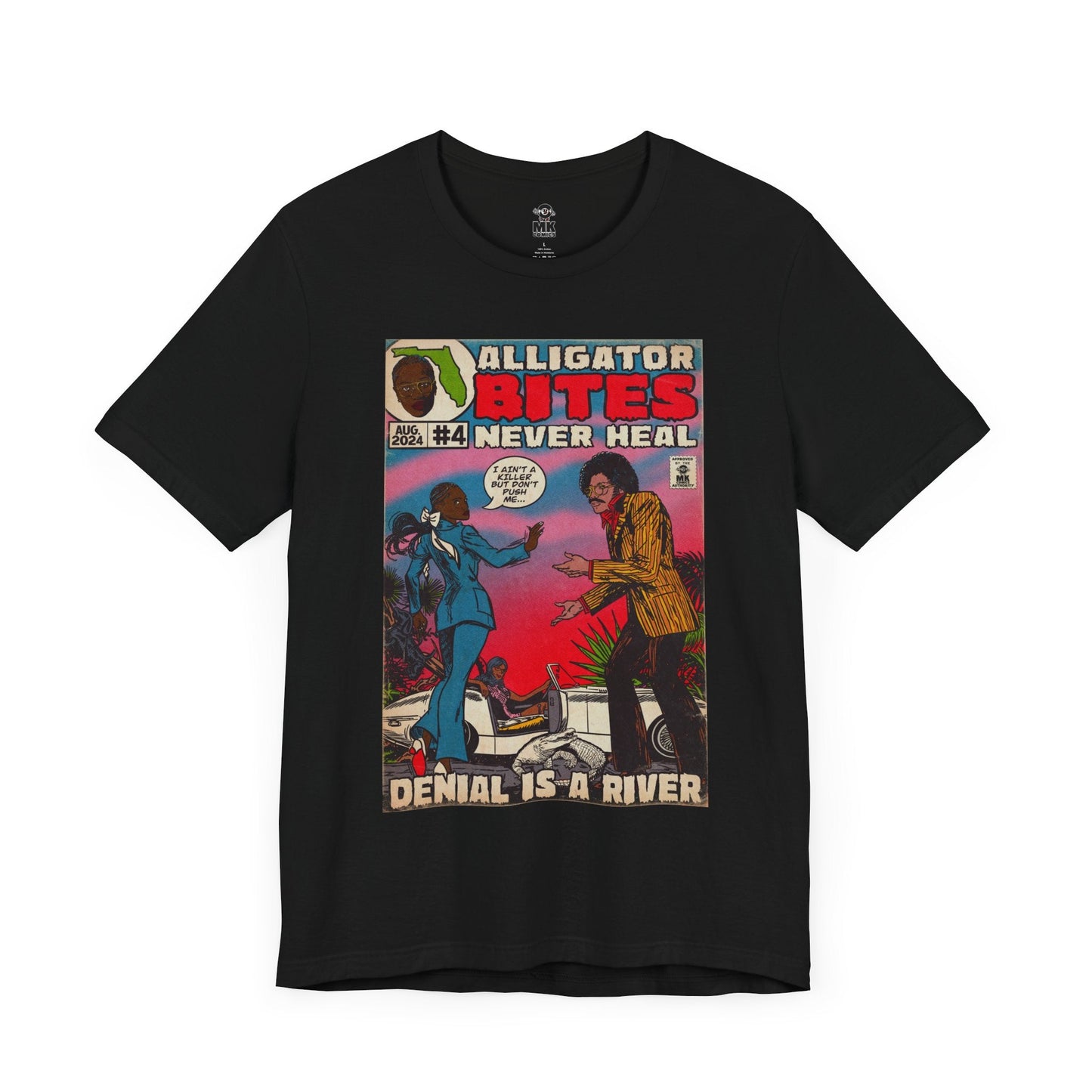 Denial is a River - Alligator Bites - Unisex Jersey Short Sleeve Tee