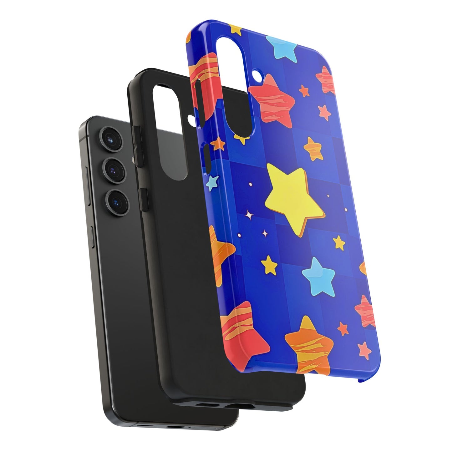 Vibrant Preppy Stars Pattern Tough Phone Case | Aesthetic