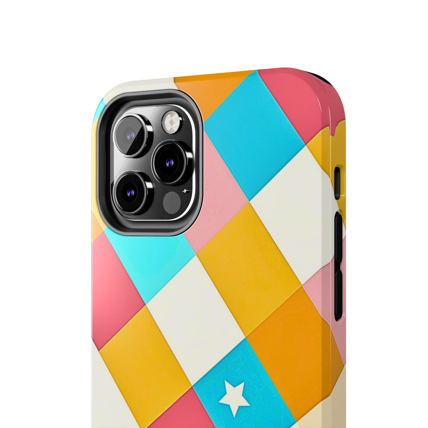Vibrant Preppy Checkered Tough Phone Case | Aesthetic