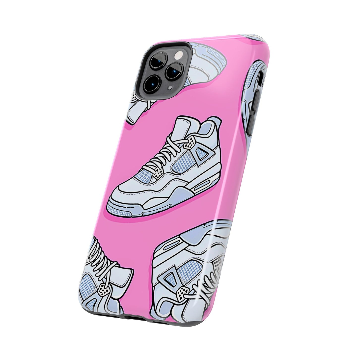 Funda resistente para teléfono con diseño de zapatillas Jordan 4 blancas | Estética