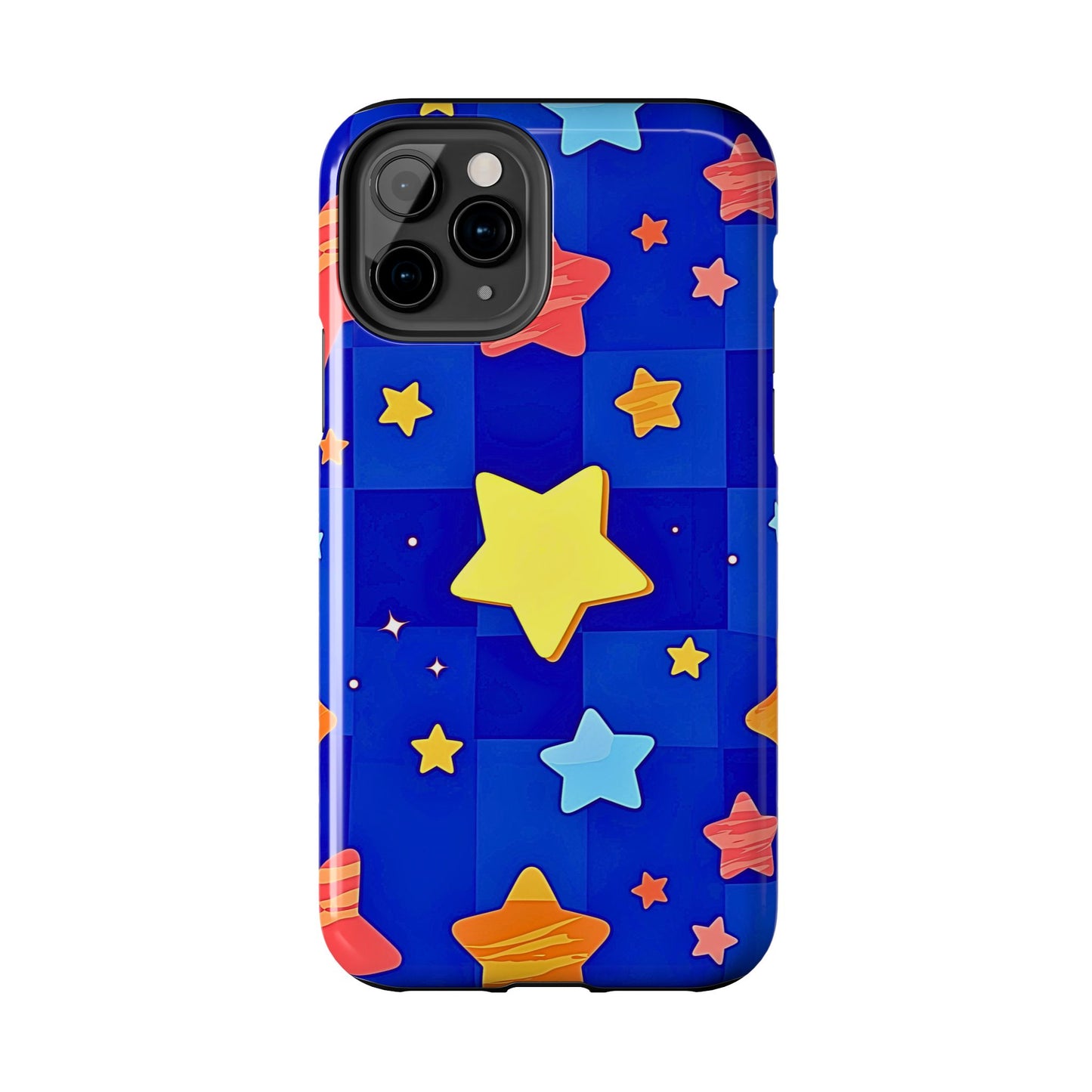 Vibrant Preppy Stars Pattern Tough Phone Case | Aesthetic