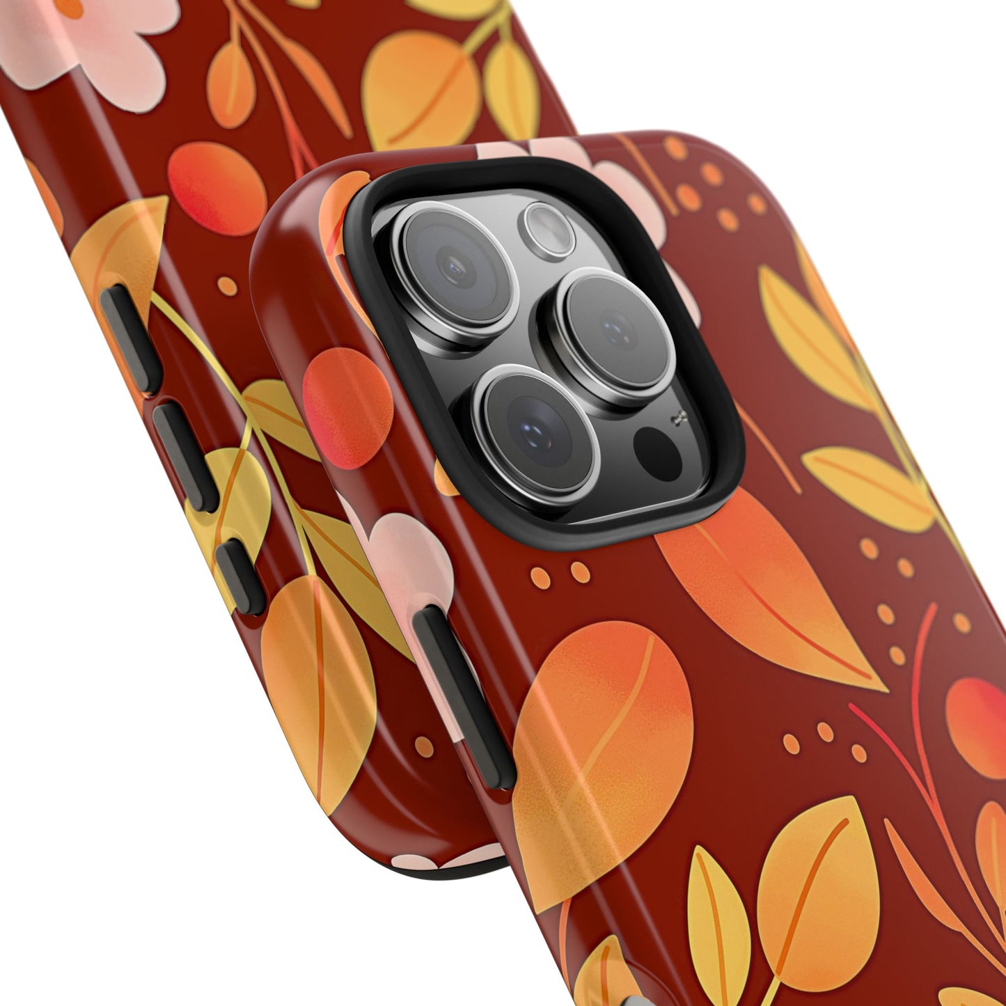 Autumn Fall Leaf Pattern Tough Phone Case | Aesthetic