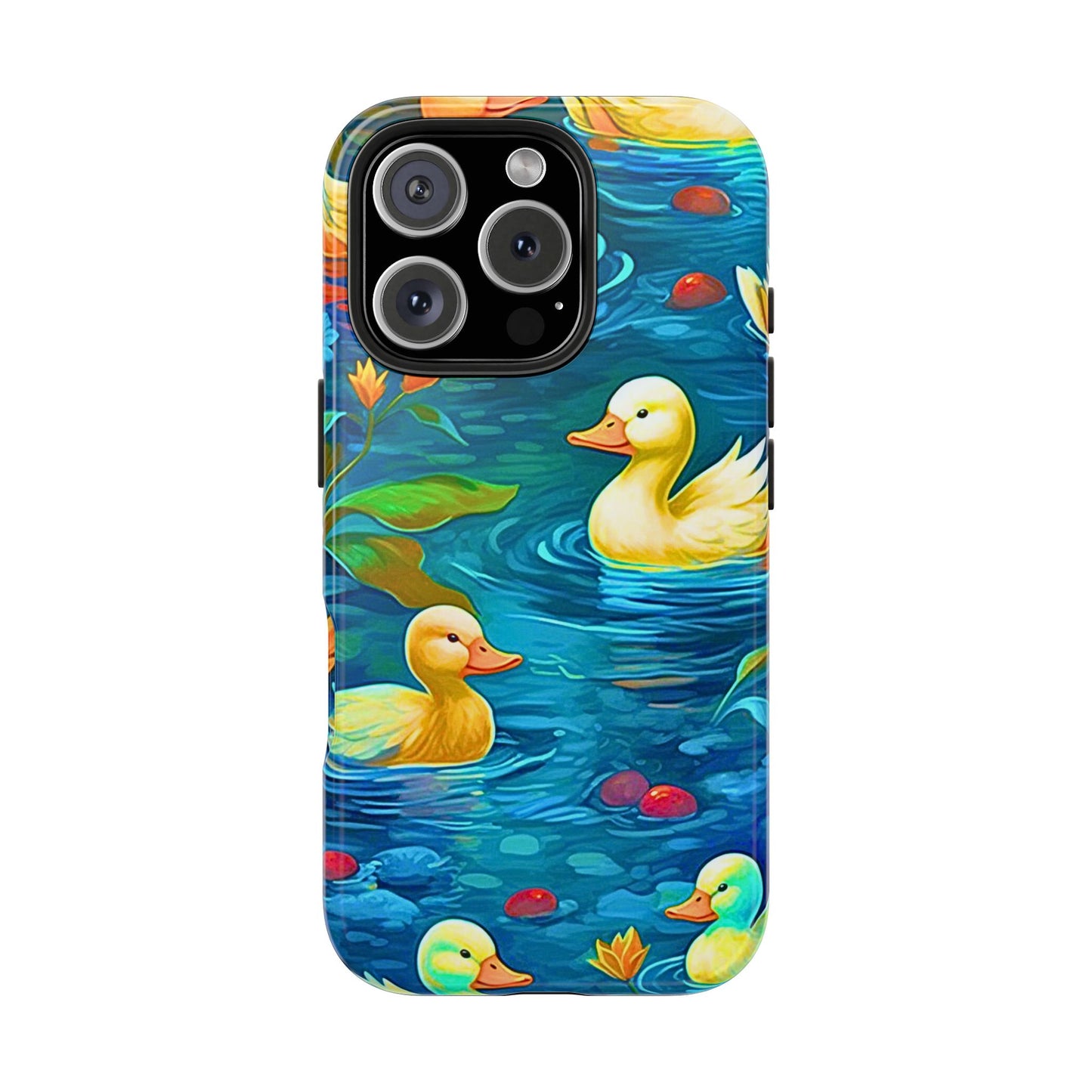 Ducks in the Pond Pattern Style Tough Phone Case | Animals