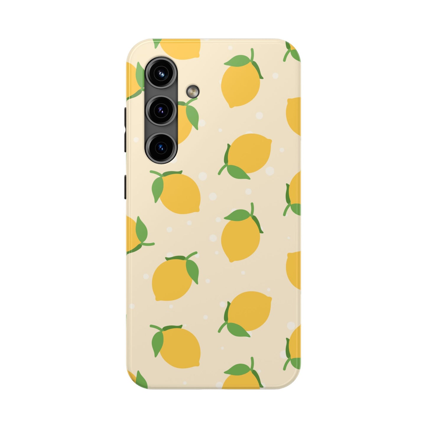 Cute Aesthetic Lemon Pattern Citrus Design Tough Phone Case | Food