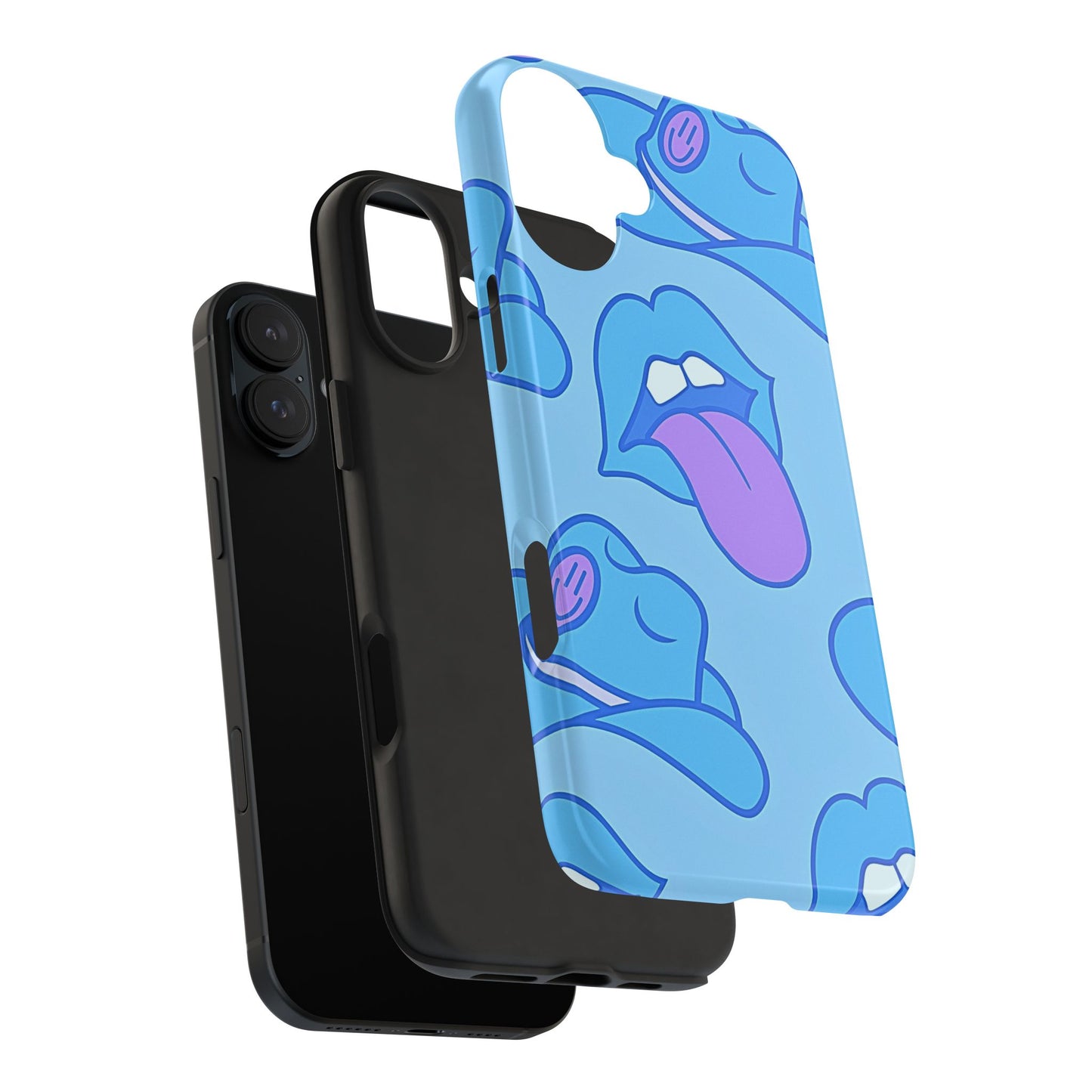 Preppy Cowboy Hat & Hot Lips Pattern (Version 2) Tough Phone Case | Aesthetic