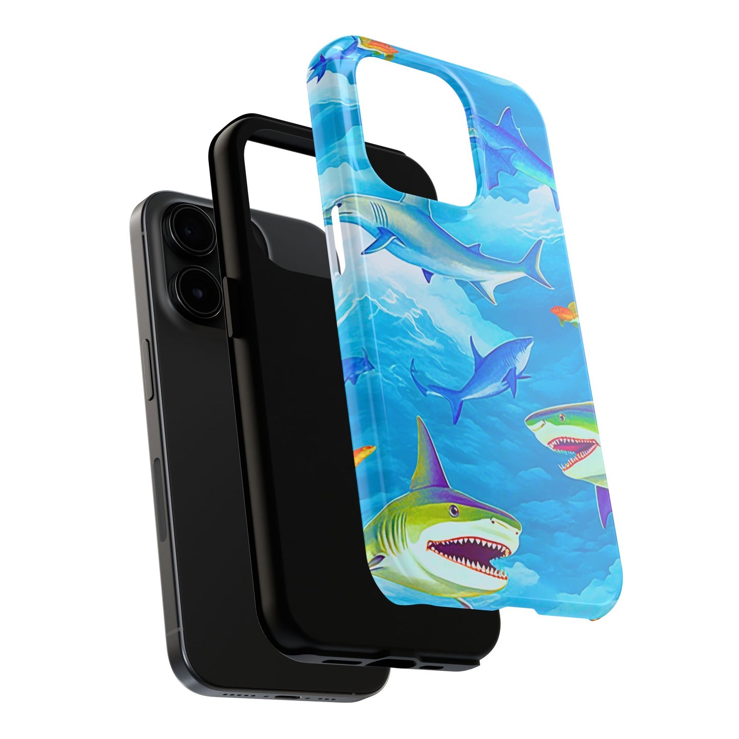 Sharks in the Sky Pattern Style Tough Phone Case | Animals