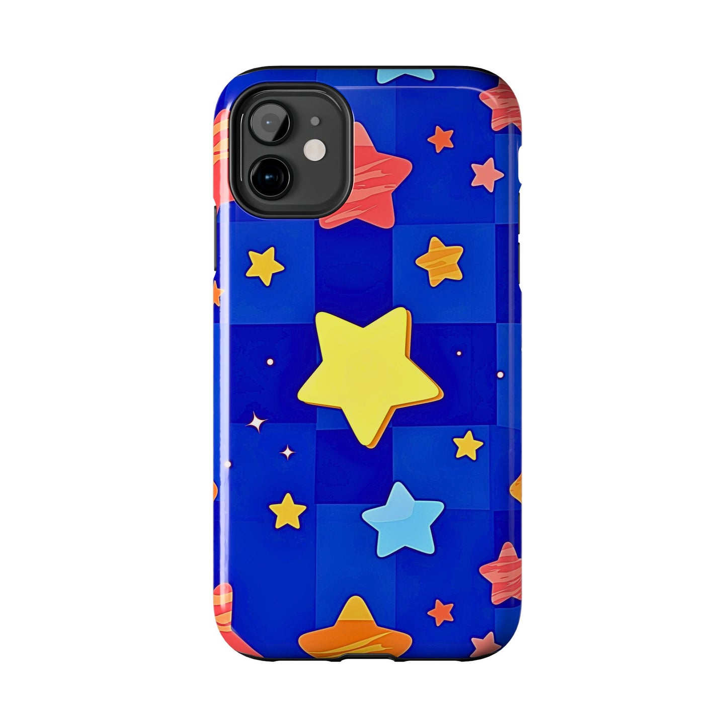 Vibrant Preppy Stars Pattern Tough Phone Case | Aesthetic