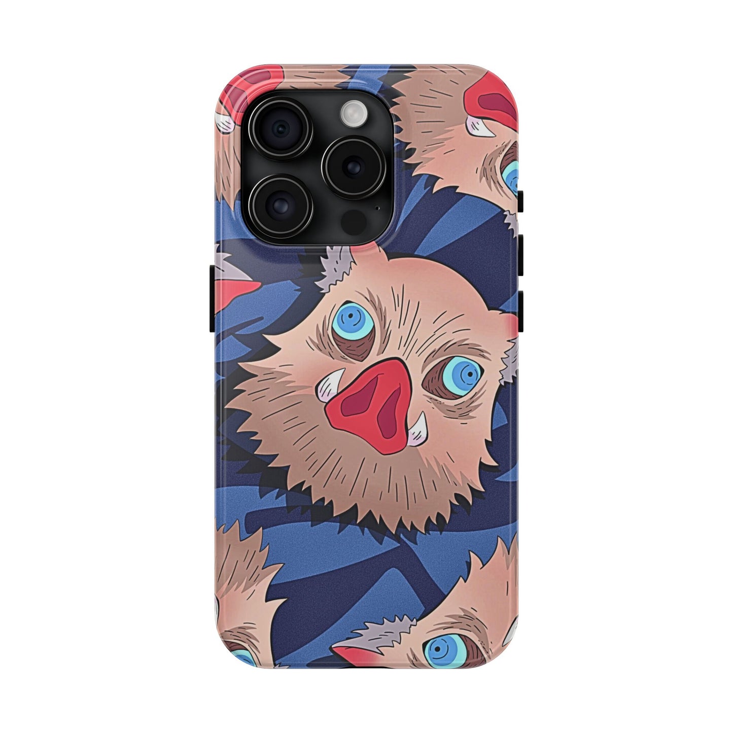 Inosuke Hashibira Head Pattern Tough Phone Case | Anime - Demon Slayer