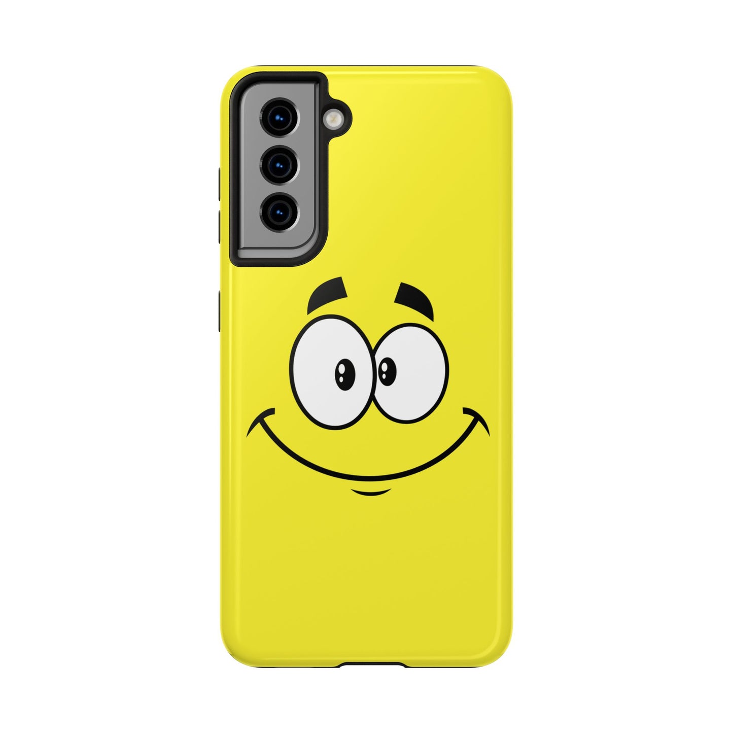 Smiley Happy Face Yellow Minimalist Cartoon Tough Phone Case | Funny