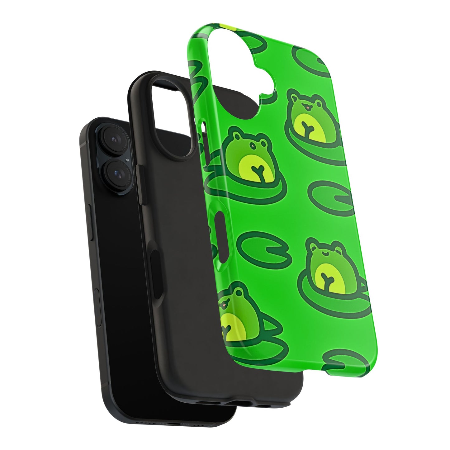 Cute Green Frogs Pattern Tough Phone Case | Animals