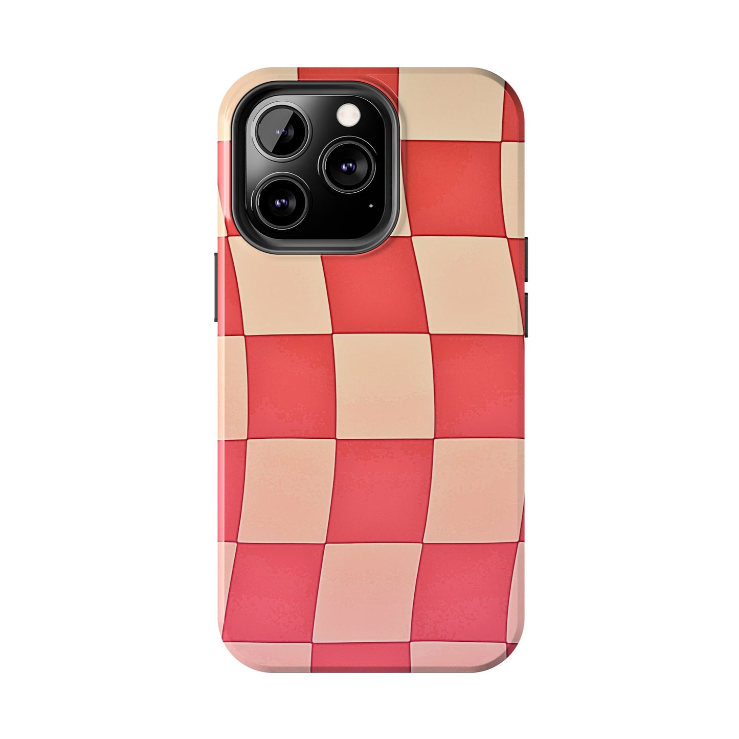 Preppy Checkered Pink Tough Phone Case | Aesthetic