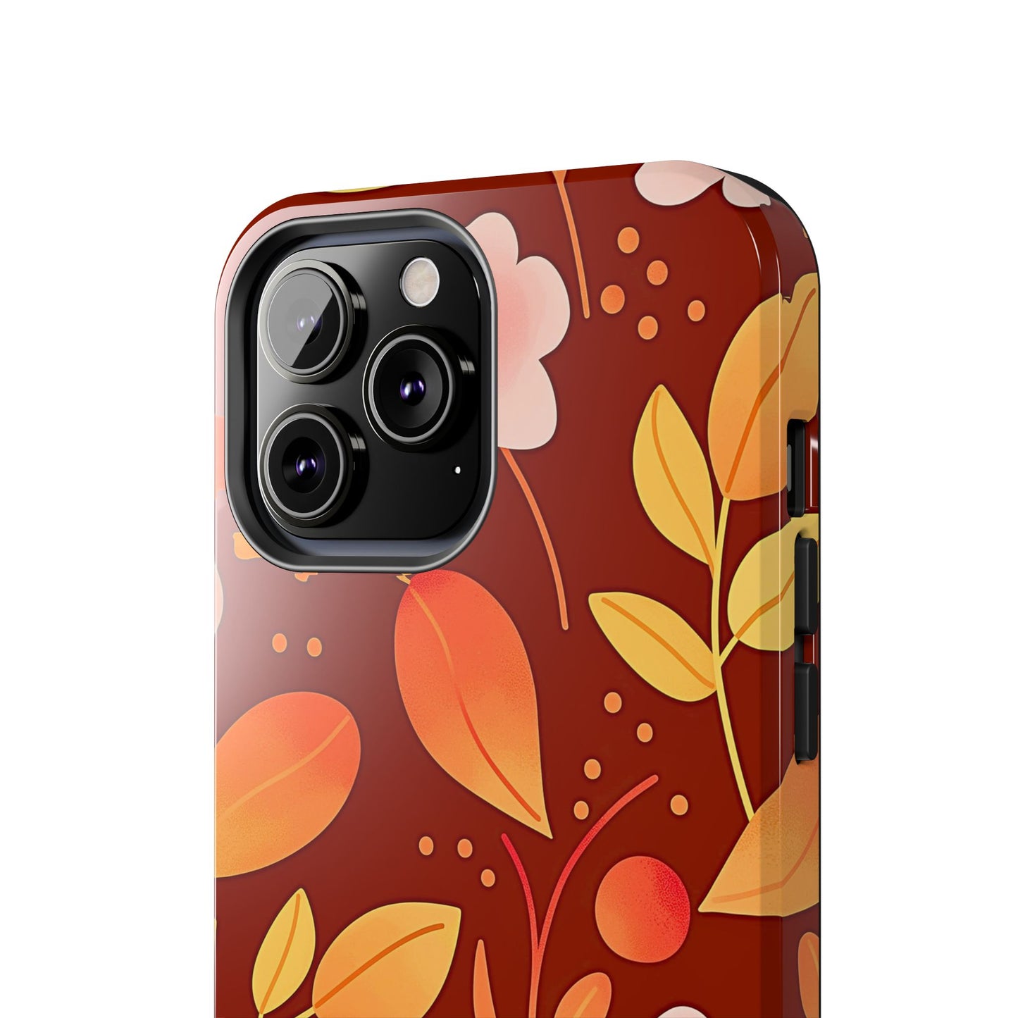 Autumn Fall Leaf Pattern Tough Phone Case | Aesthetic