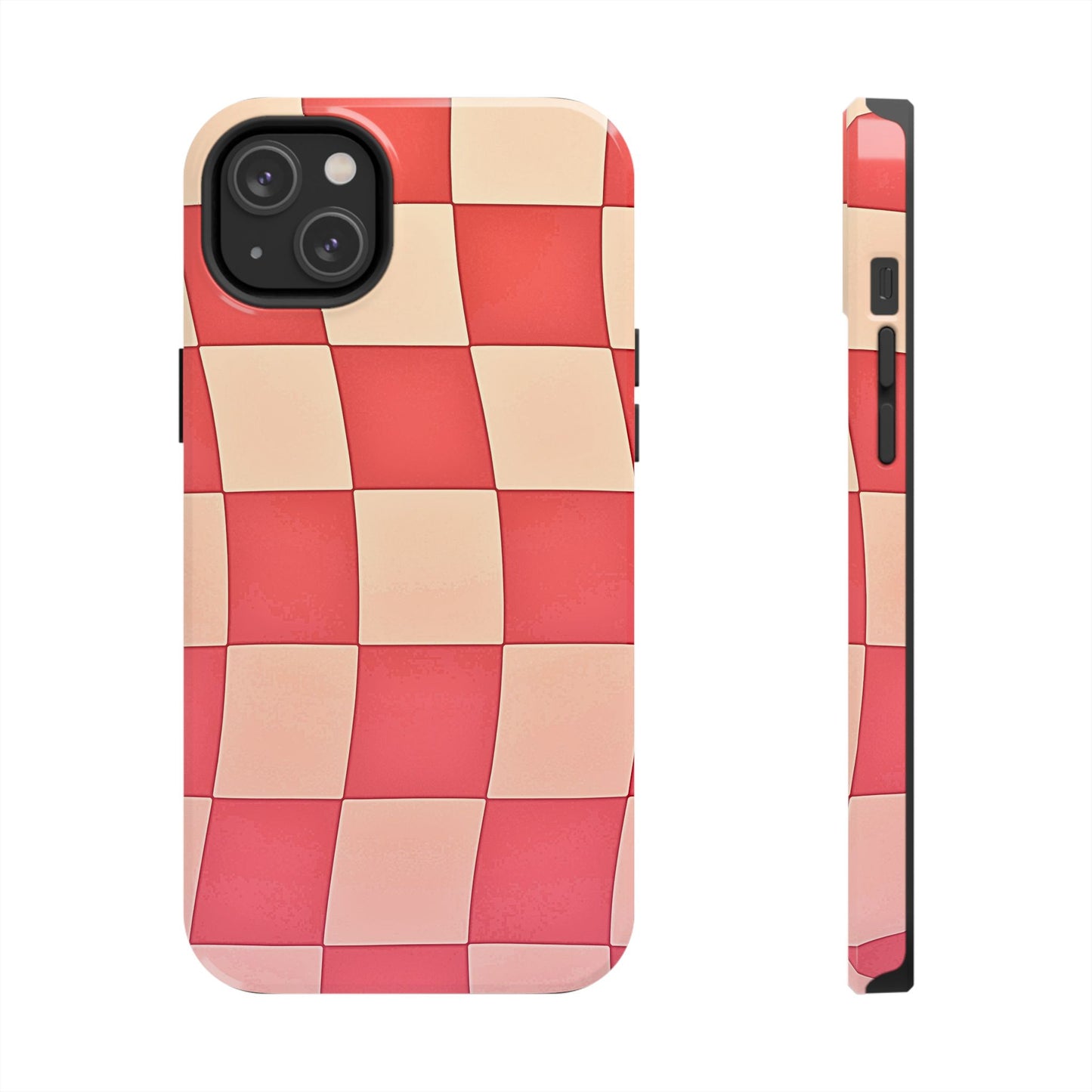 Preppy Checkered Pink Tough Phone Case | Aesthetic