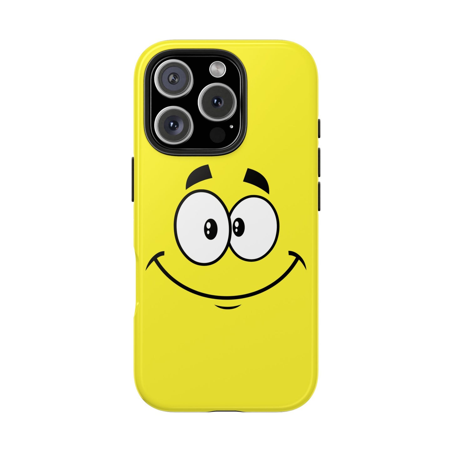 Smiley Happy Face Yellow Minimalist Cartoon Tough Phone Case | Funny