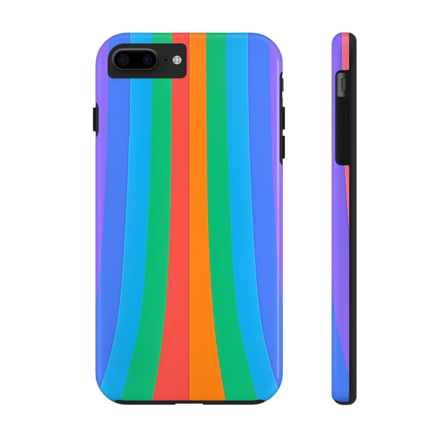 Funda resistente para teléfono con líneas de arcoíris hippies | Estética