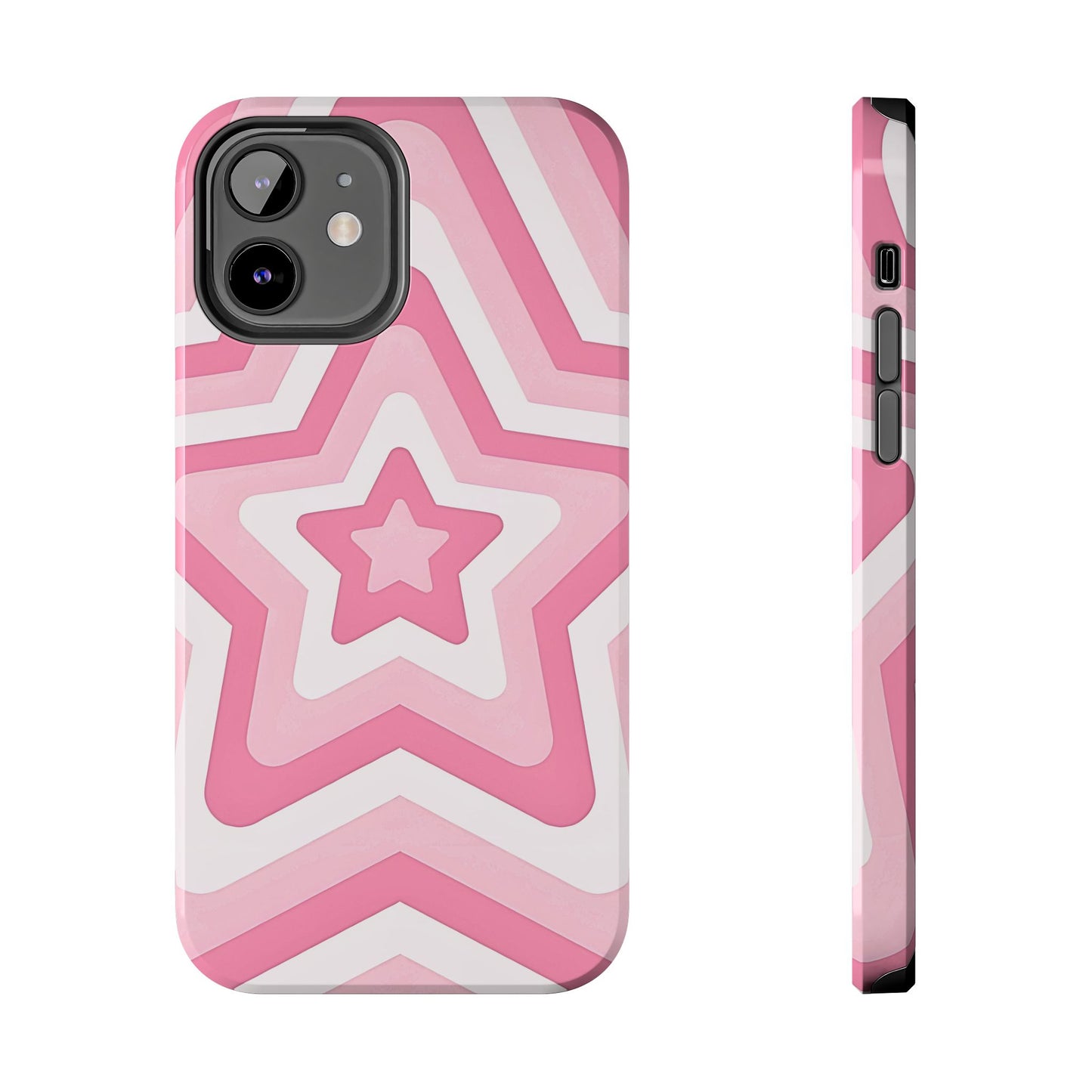 Pink Preppy Star Pattern Style Tough Phone Case | Aesthetic