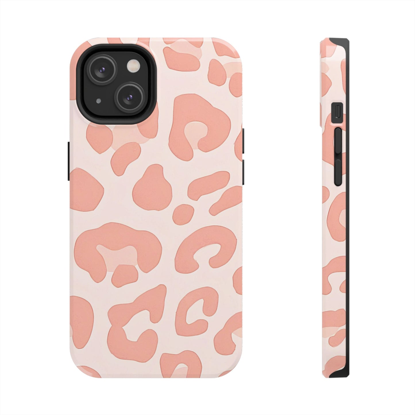 Funda resistente para teléfono con estampado de leopardo rosa preppy | Estética