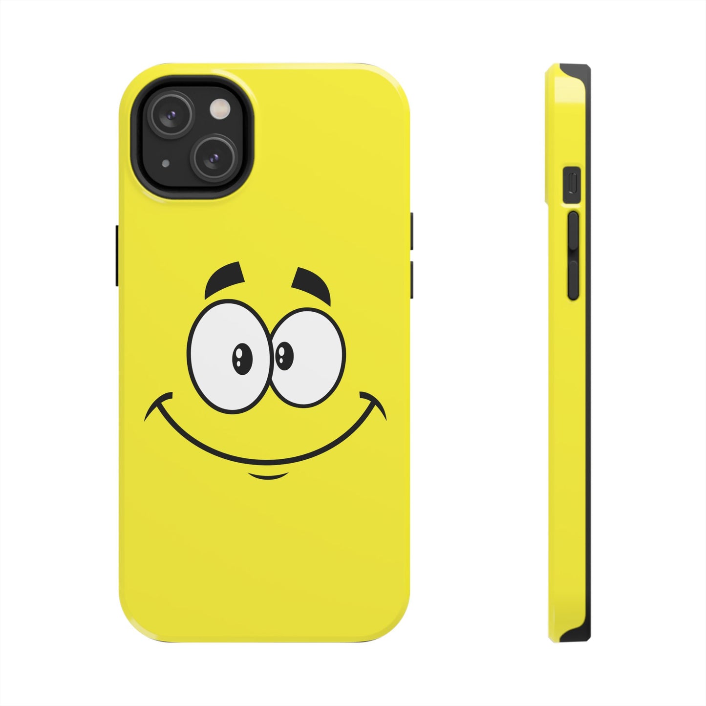 Smiley Happy Face Yellow Minimalist Cartoon Tough Phone Case | Funny