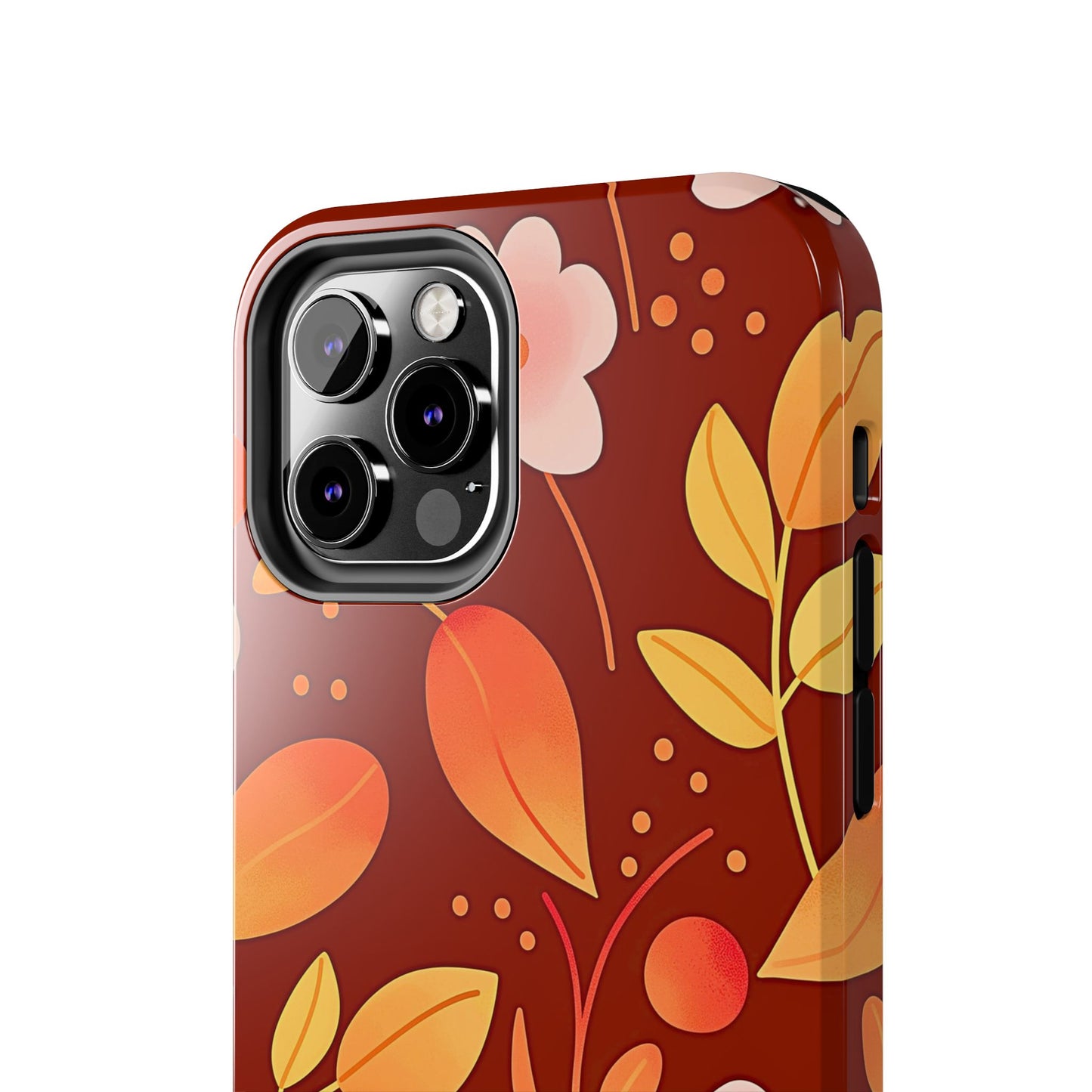 Autumn Fall Leaf Pattern Tough Phone Case | Aesthetic