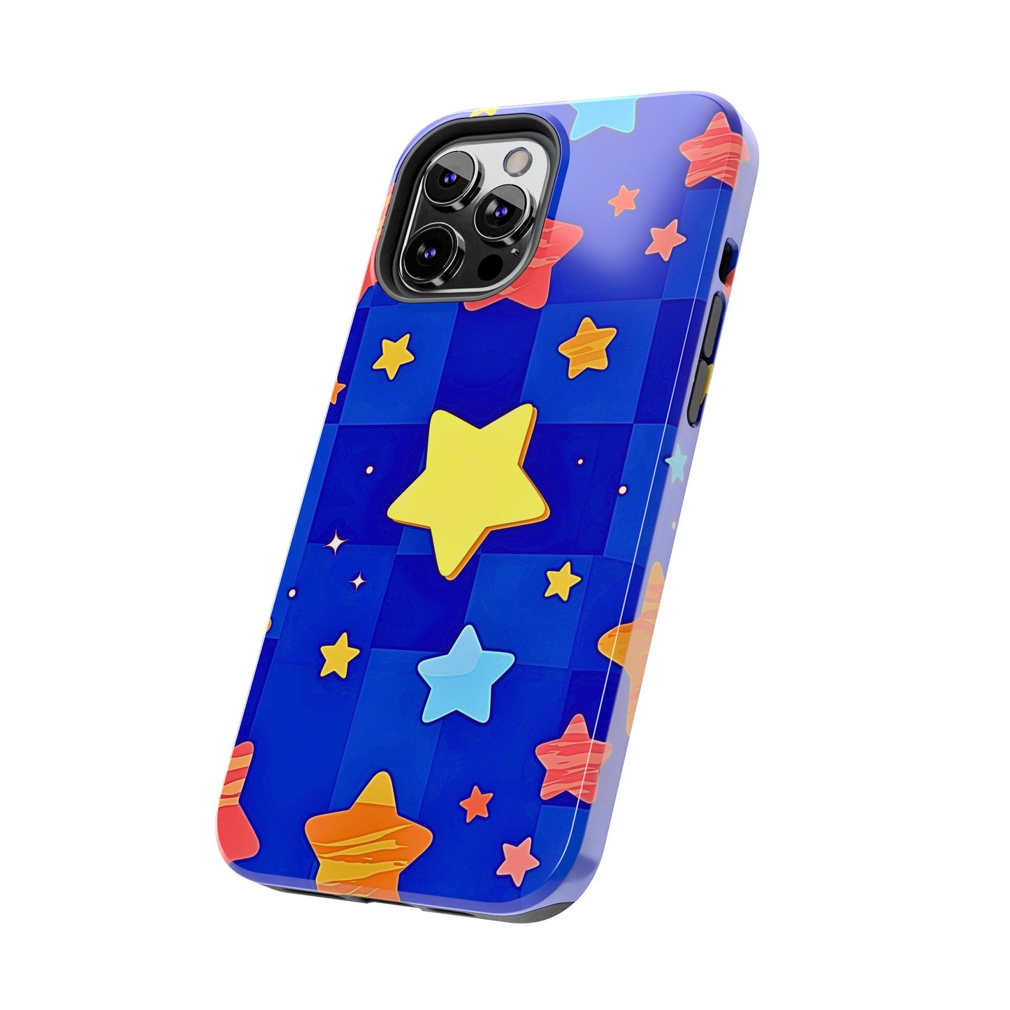 Vibrant Preppy Stars Pattern Tough Phone Case | Aesthetic