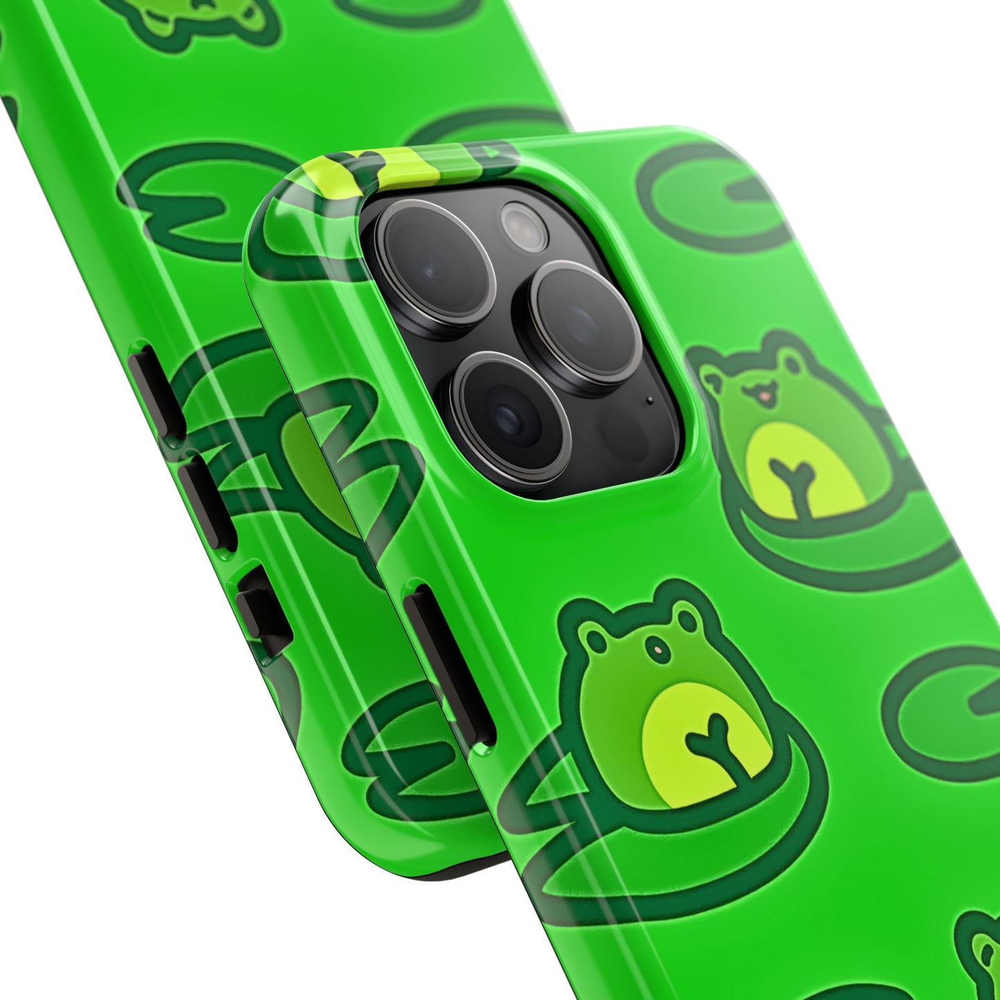 Cute Green Frogs Pattern Tough Phone Case | Animals