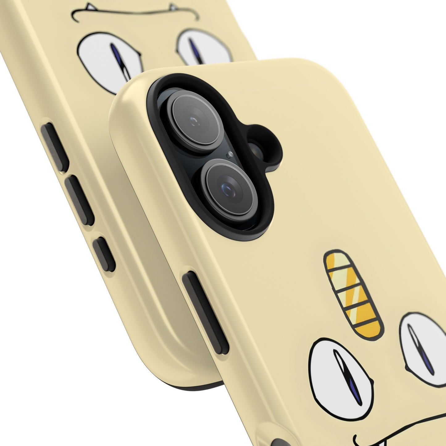 Cat Minimal Gold Coin Face Tough Phone Case | Anime