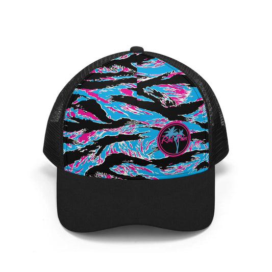 Miami Tiger Stripe Mesh Trucker Hat