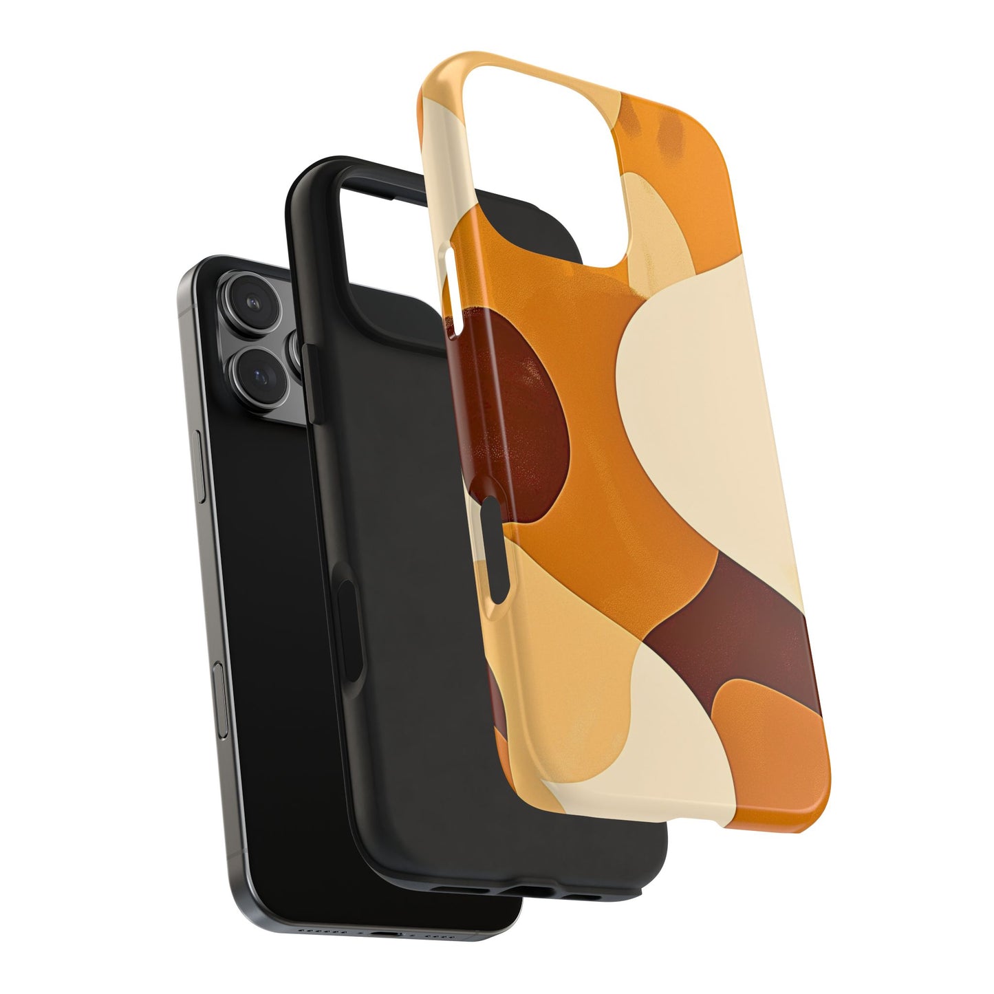Funda/Cubierta resistente para teléfono con diseño en beige y marrón Earth Harmony | Estética