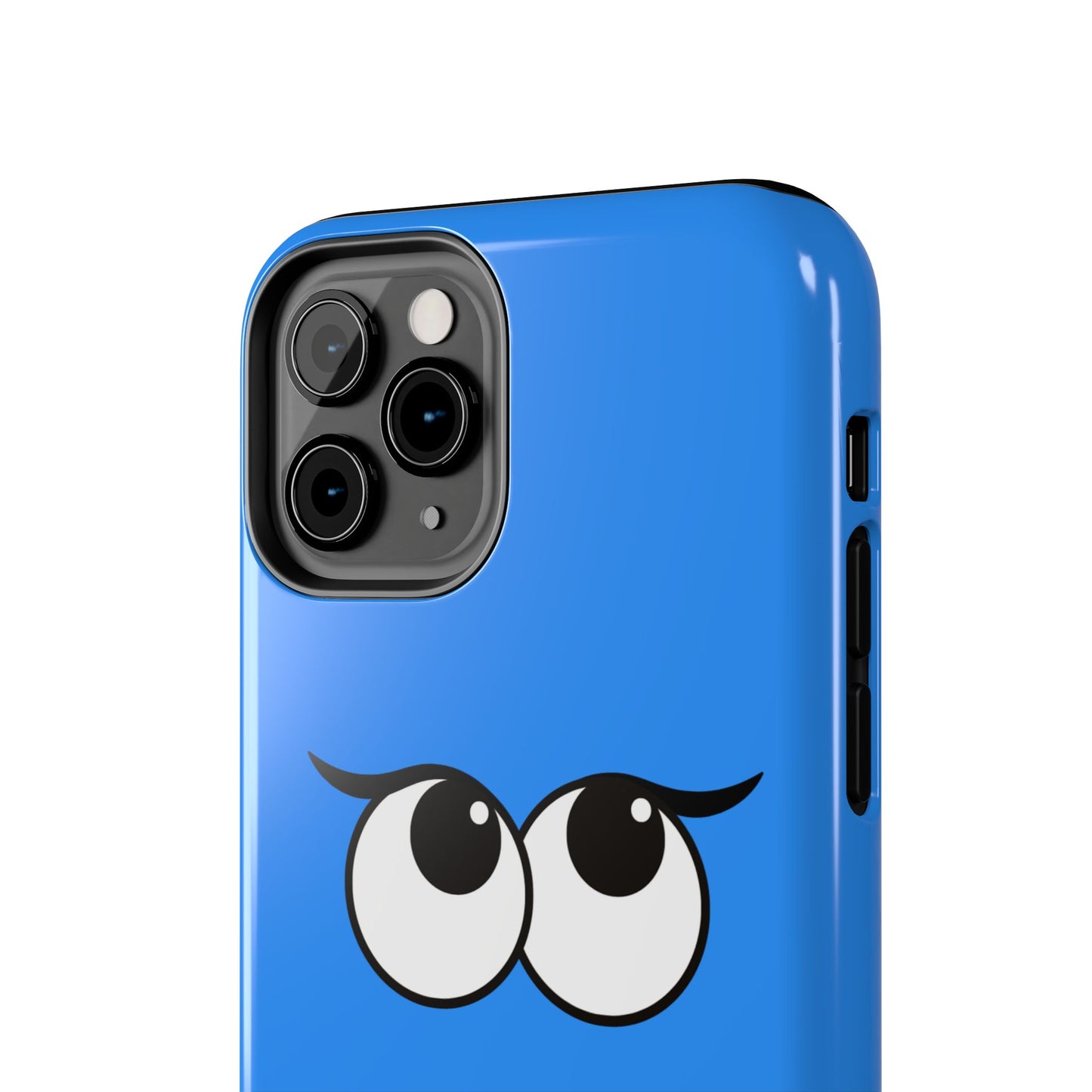 Silly Tongue Out Cartoon Face Blue Background Tough Phone Case | Funny