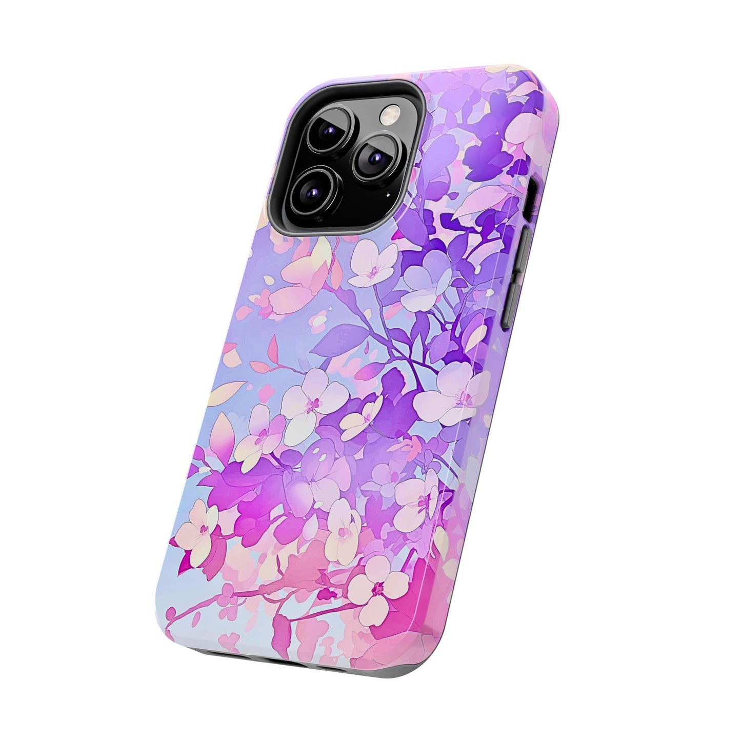 Funda resistente para teléfono con delicados estampados florales en tonos pastel | Estética