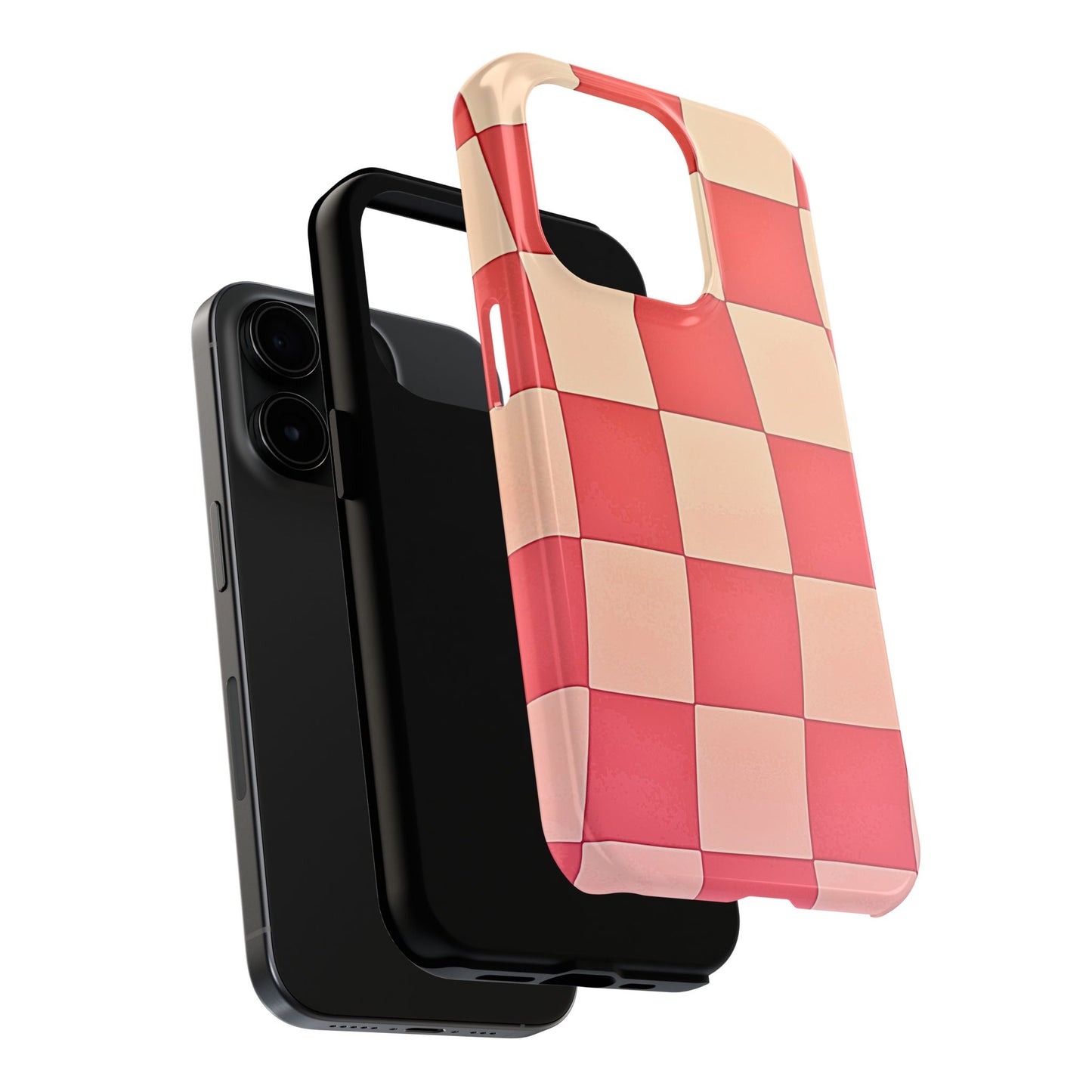 Preppy Checkered Pink Tough Phone Case | Aesthetic