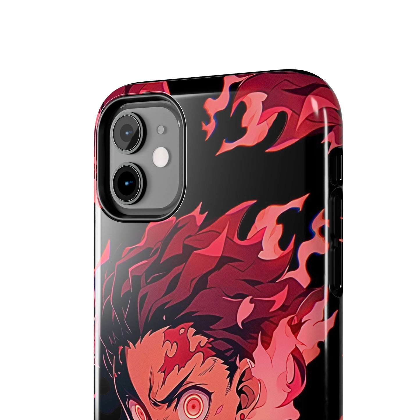 Tanjiro Kamado Flamed Style Black Tough Phone Case | Anime - Demon Slayer
