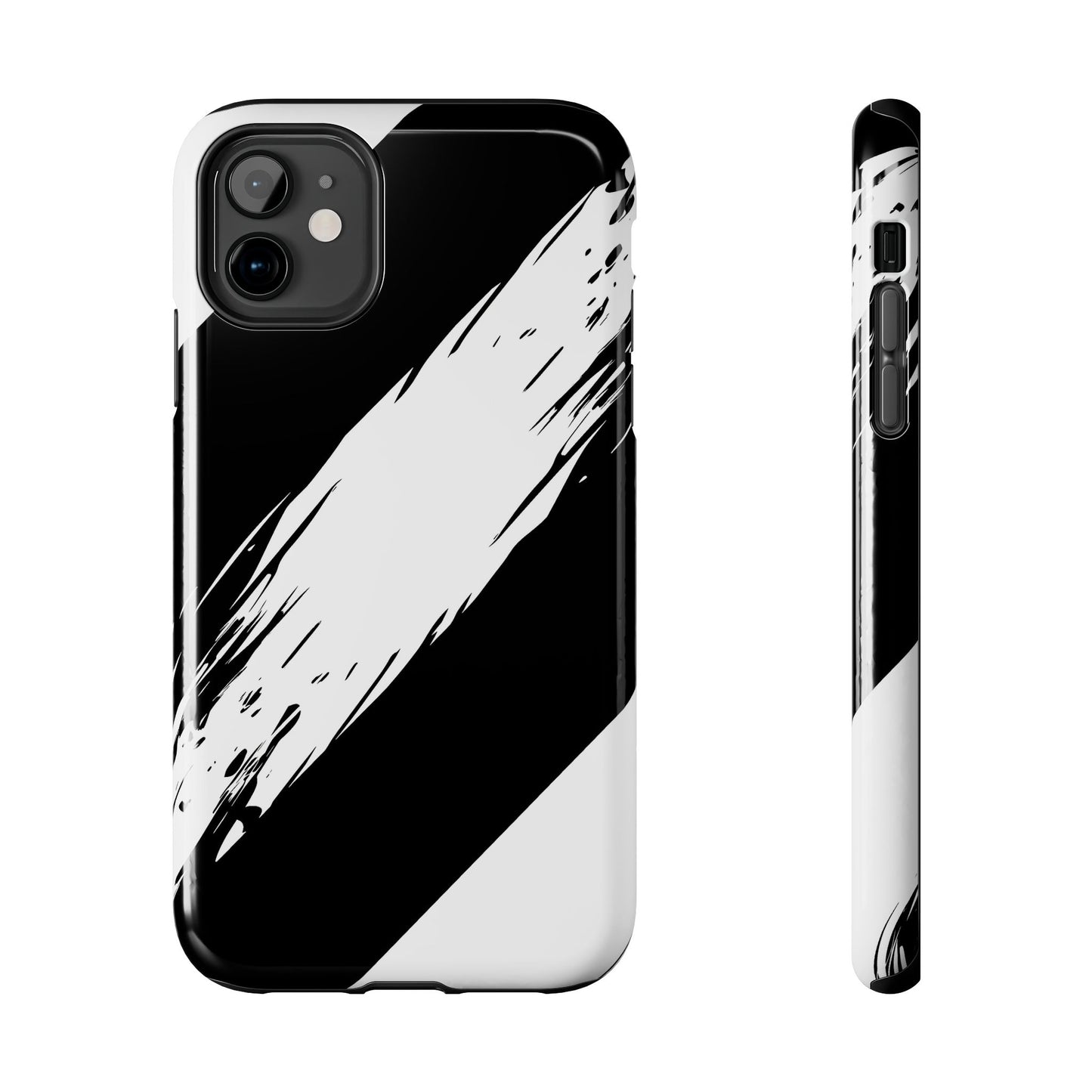 Funda/cubierta resistente para teléfono con rayas diagonales en blanco roto | Estética