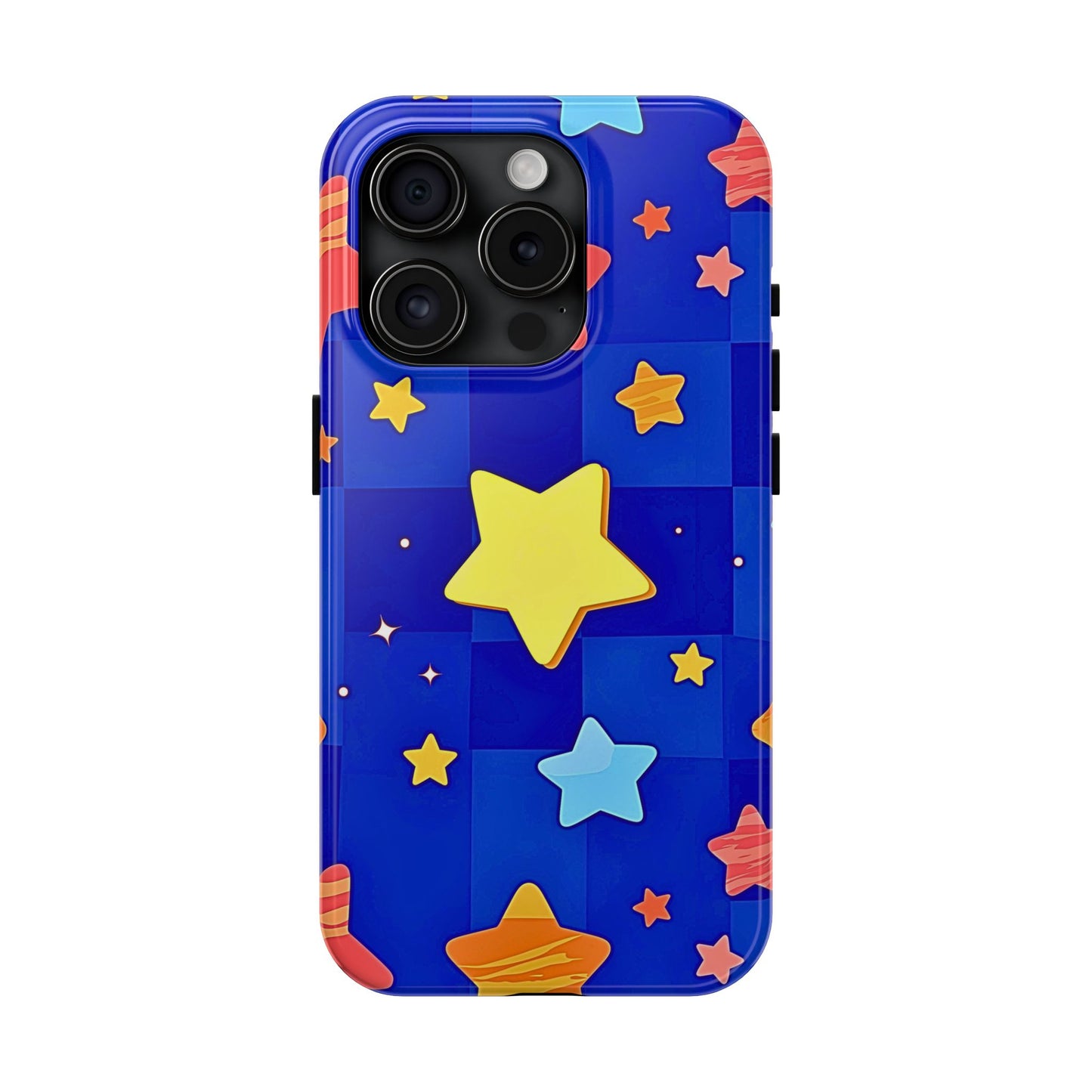 Vibrant Preppy Stars Pattern Tough Phone Case | Aesthetic