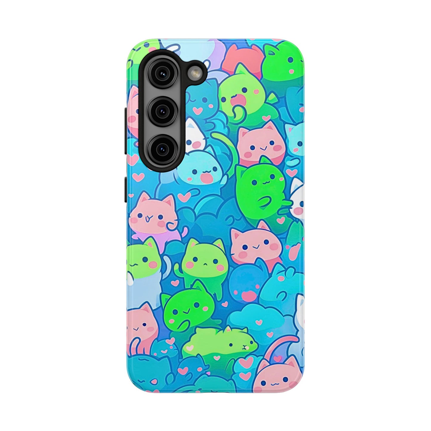 Cute Colorful Cats Pattern Style Tough Phone Case | Animals
