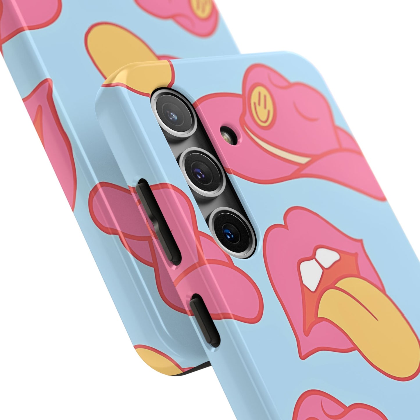 Preppy Cowboy Hat & Hot Lips Pattern (Version 1) Tough Phone Case | Aesthetic