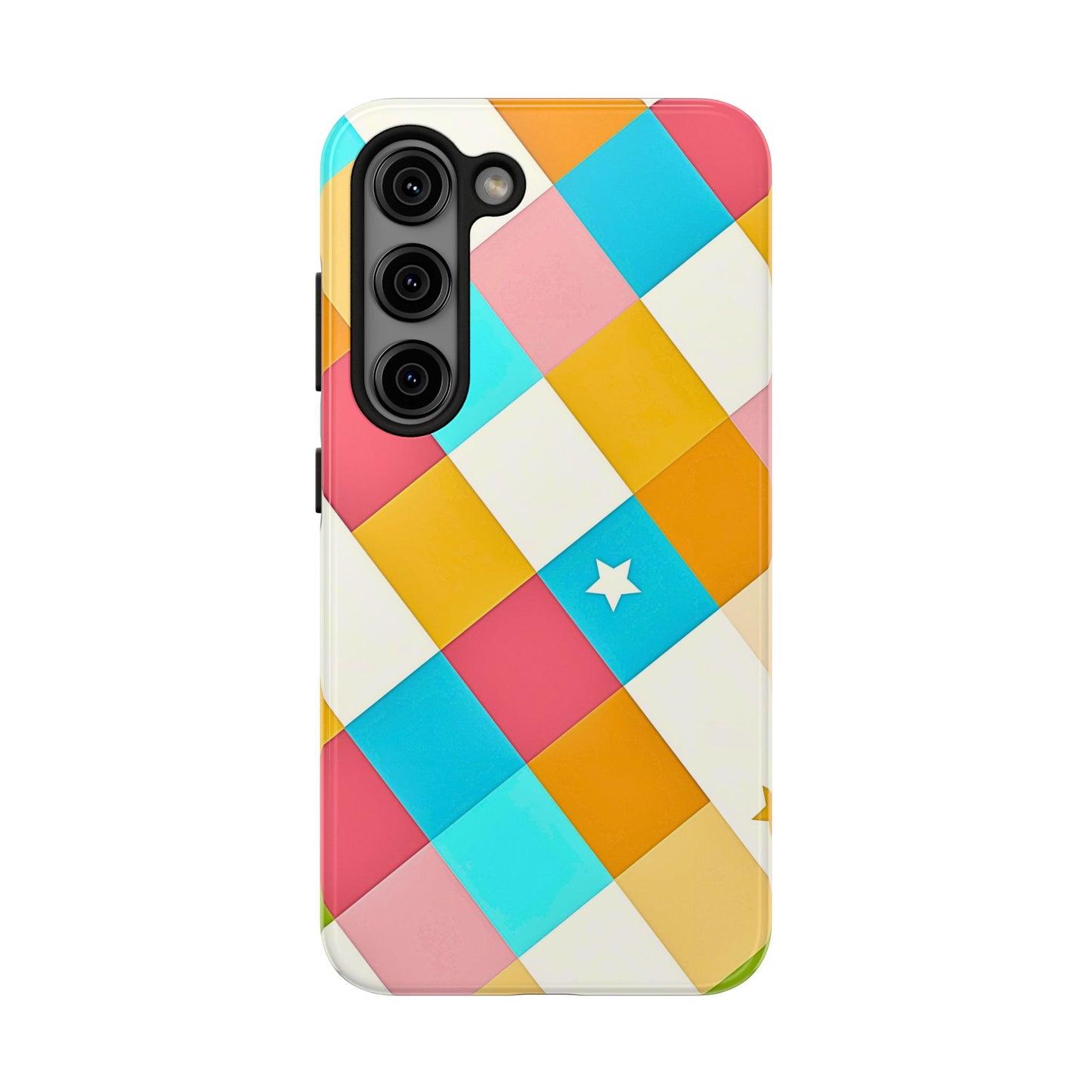 Vibrant Preppy Checkered Tough Phone Case | Aesthetic