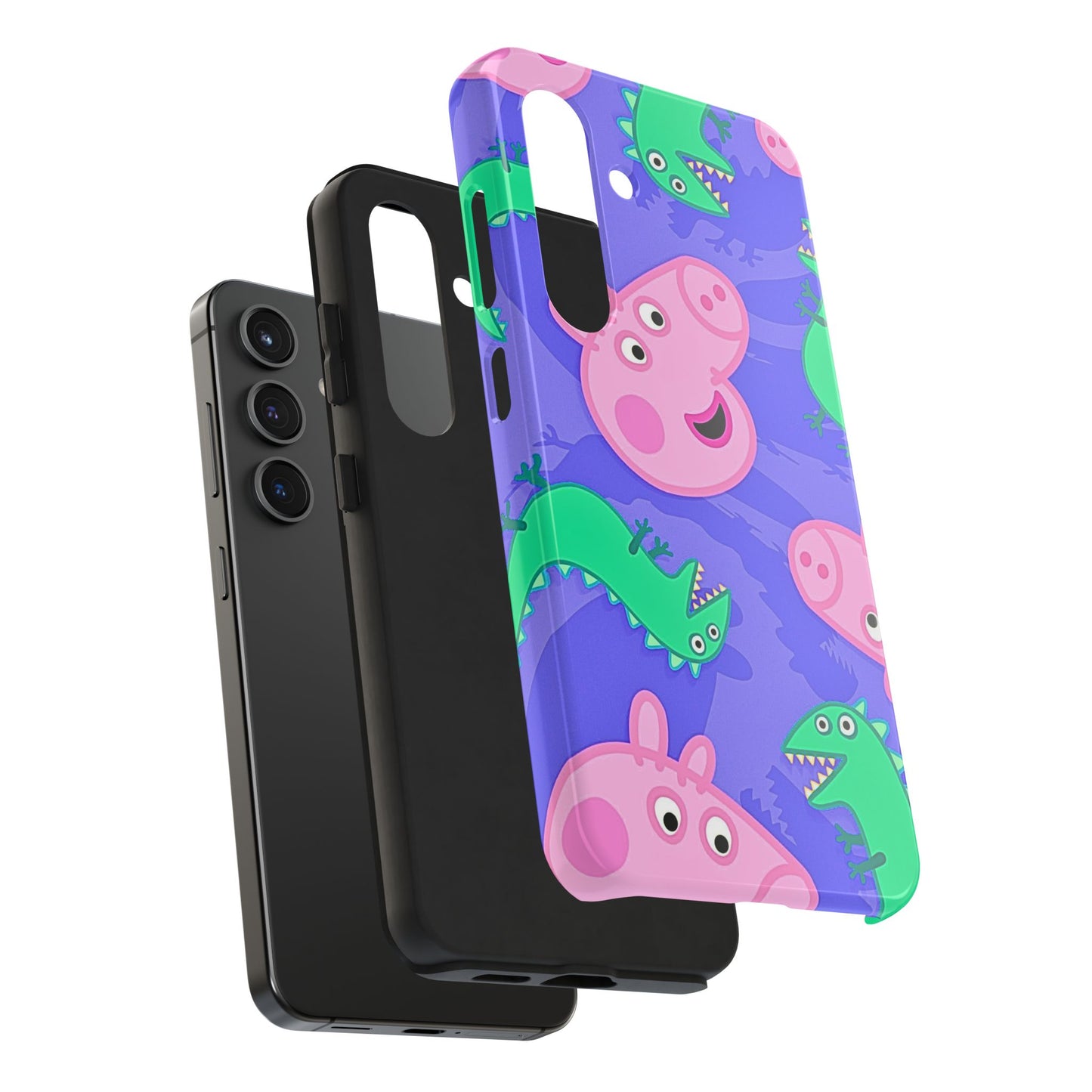 Funda rígida para móvil con diseño de dinosaurios de Peppa Pig y George | Dibujos animados - Peppa Pig