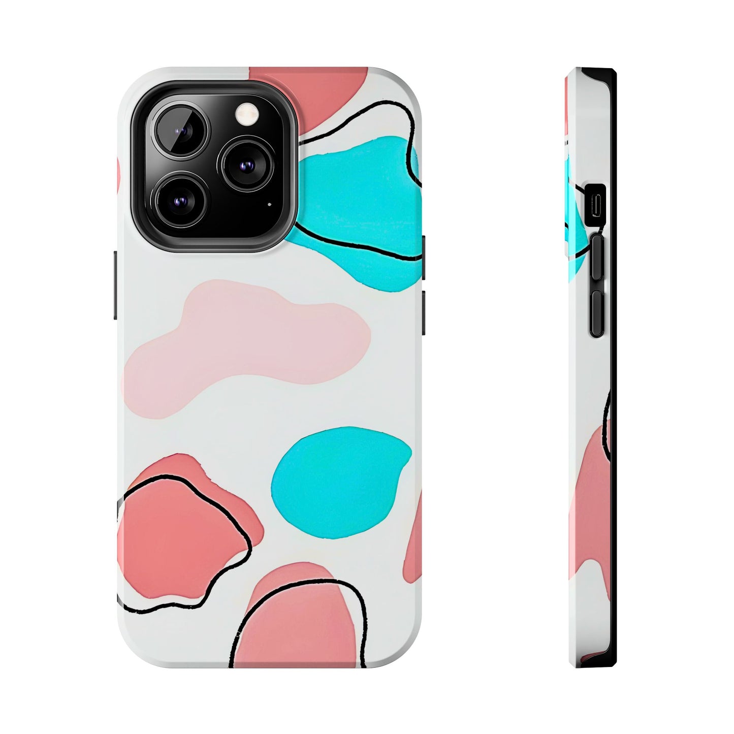 Abstract Shapes Preppy Pastel Style (Version 1) Tough Phone Case | Aesthetic