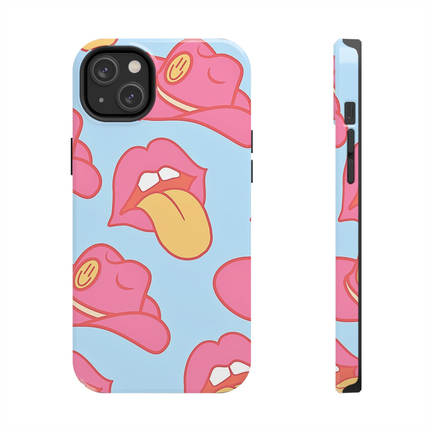 Preppy Cowboy Hat & Hot Lips Pattern (Version 1) Tough Phone Case | Aesthetic