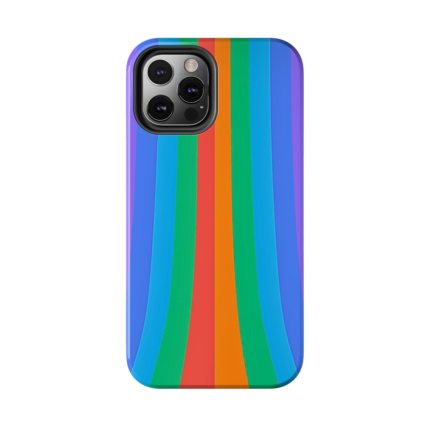 Funda resistente para teléfono con líneas de arcoíris hippies | Estética