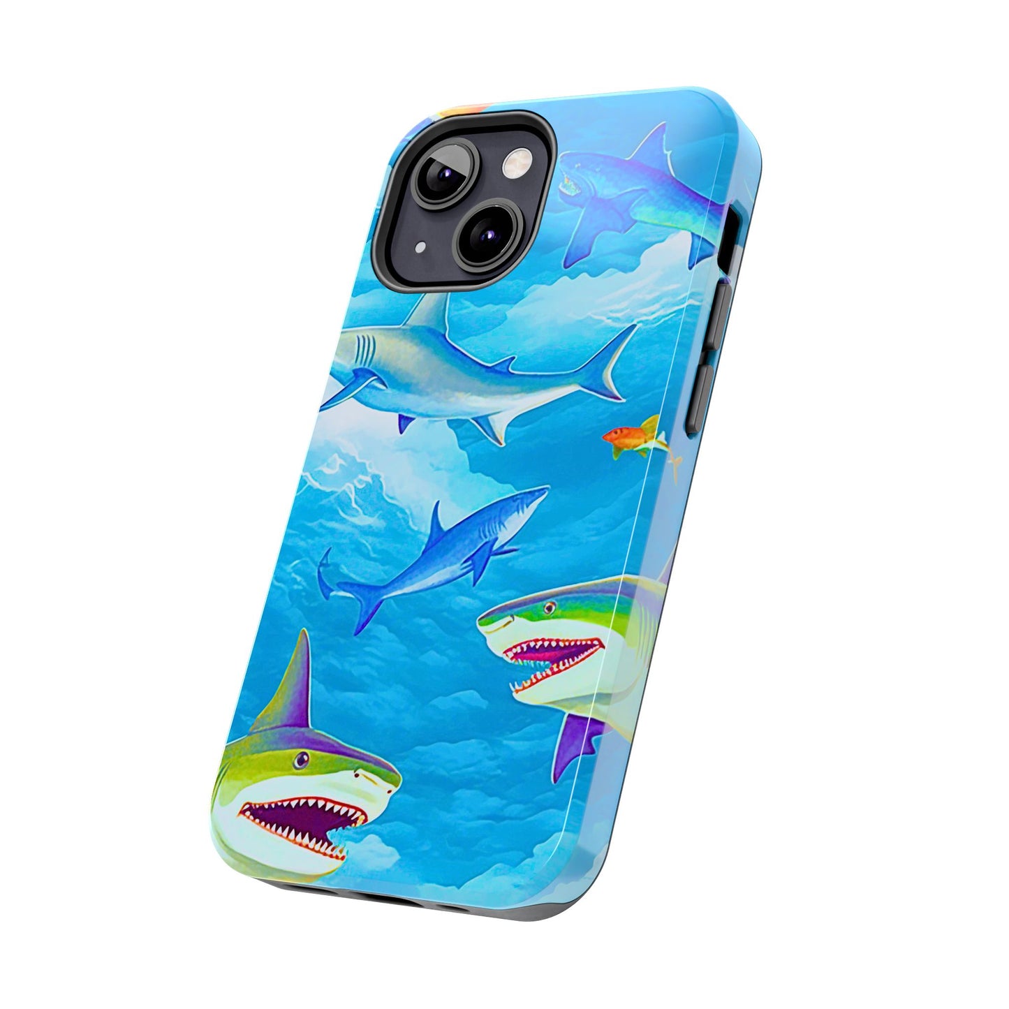 Sharks in the Sky Pattern Style Tough Phone Case | Animals
