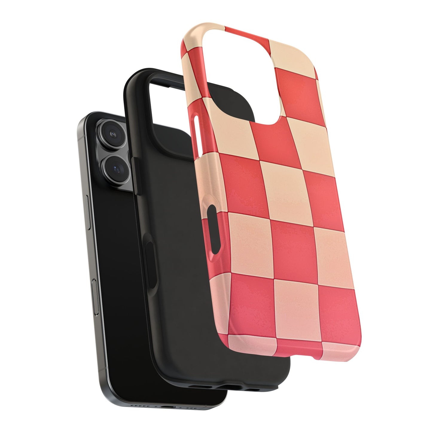 Preppy Checkered Pink Tough Phone Case | Aesthetic