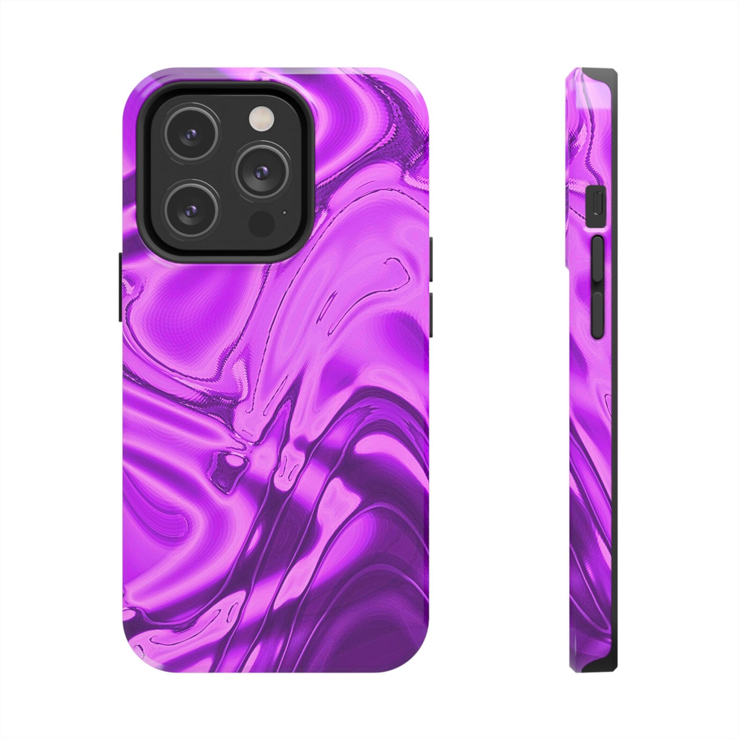 Liquid Metal Purple Tough Phone Case | Aesthetic
