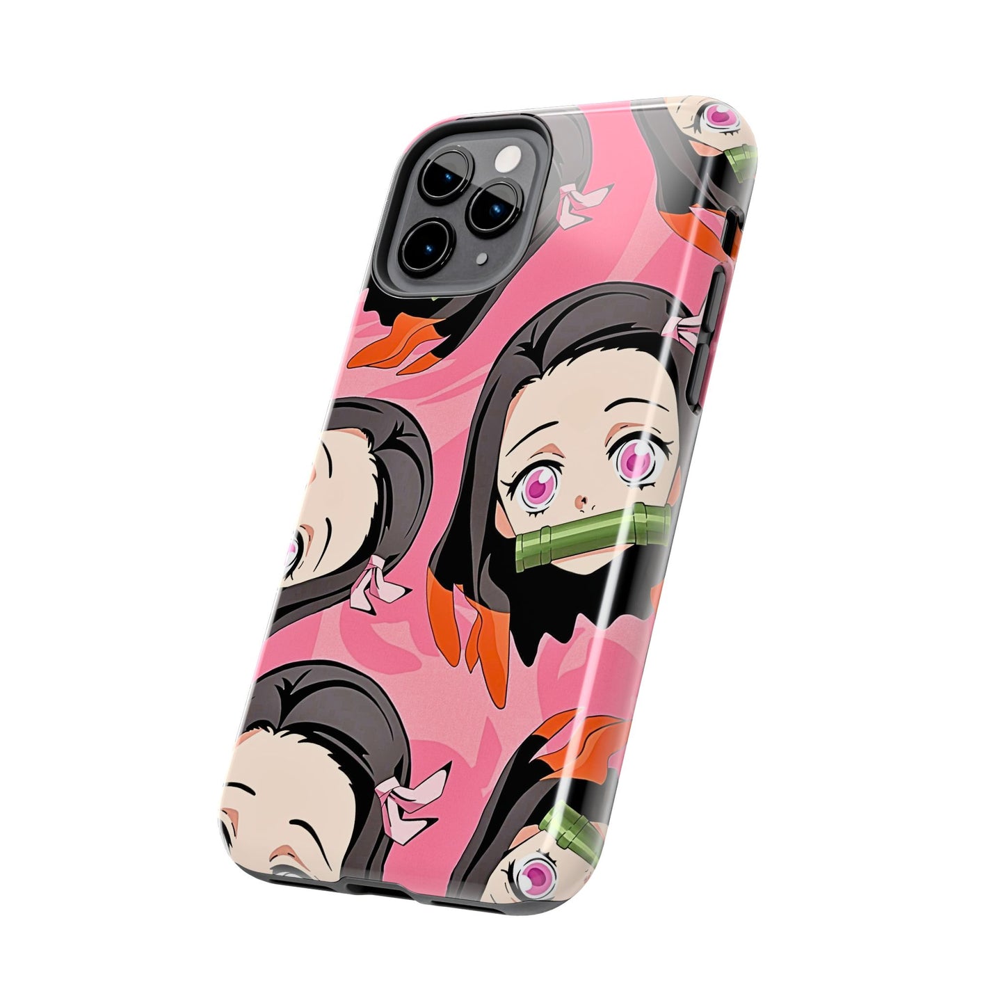Nezuko Kamado Head Pattern Tough Phone Case | Anime - Demon Slayer